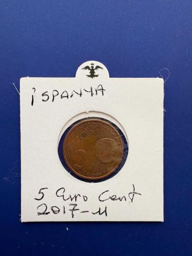 İSPANYA 5 EURO CENT - 2017-M (KAPAMALI)
