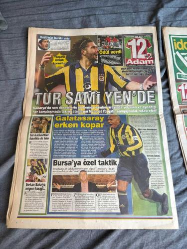 ONİKİNCİ ADAM SPOR GAZETESİ TURKISH NEWSPAPER - DOĞUM GÜNÜ HEDİYESİ   TAM TAKIM EKSİKSİZ GAZETE  15 MART 2007 -   4.5 MİLYON EURO BARCELONA'DA - FUTBOLUN YENİ MESSİSİ - CİM-BOM'A SÜPER 2'Lİ - DEIVID OUT MILITO IN - FUTBOLU UNUTTUM! - A MİLLİ TAKIM 27'NCİ SIRAYA DÜŞTÜ - AVANTAJ BİZDE - ZİDANE BURSA'YA GELİYOR - ALT YAPI VAR OLSUN DİYE KURULMAMALI - ACI REÇETE - EFES GEÇ YANDI - BOBO TÜRK VATANDAŞI OLMAK İSTİYOR - VALENCİA KEZMAN'I İSTİYOR - EN İYİ SAVUNMA HÜCUMDUR - İDDAA BAYİLERİ: SABRIMIZ KALMADI - TÜRKİYE'NİN EN BÜYÜK BAŞKANI KİM? - MUHAMMET DEMİRCI - FATİH TERİM - ERTUĞRUL AKBAY - VAN GAAL - VAN HOOIJDONK - MILITO - DEIVID - MUSA BÜYÜK - ERTUĞRUL SAĞLAM - BÜLENT KORKMAZ - ZICO - NECATİ ATEŞ - ADNAN POLAT - ALİ ŞEN EMRE AŞIK - HASAN ŞAŞ - TURGAY KIRAN - MEHMET OKUR - İBRAHİM KUTLUAY - BOBO - MEHMET YOZGATLI -
