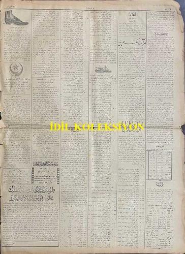 Osmanlıca İkdam Gazetesi, Orijinal Dönem Basım, (Ottoman Newspaper) - 6 Şubat 1897 - Sayı: 920 - Hicri: 4 Ramazan 1314 - Rumi: 25 Kanun-i Sani 1312 - Selamlık Resm-i Alisi: Halife-i Sadık-Unvan ve Vekil-i Resul-i Zişan Efendimiz Hazretleri Dünkü Cuma Günü Eda-i Salat-ı ile Selamlık Resm-i Alisini Hamidiye Camii'nde İcrasını Emr ü Ferman Buyurmuşlardır - İftar-ı Cenab-ı Mülukane - Nil ile Bahr-i Ahmer Beyninde Bir Şimendifer Hattı İnşası Bu Sırada Pek Ziyade Tasavvur Olunmaktadır ki Bu Tasavvur Zemin-i Tatbike Vaz Olunabildiği Halde Bahr-i Ahmer'le Bahr-i Sefid Beynindeki Münakalat-ı Ticariye Yüzünden Süveyş Kanalına Rekabet Edilebilecektir - Hindistan'da Taun ve Kaht - İkdam'ın Tefrikası: 
