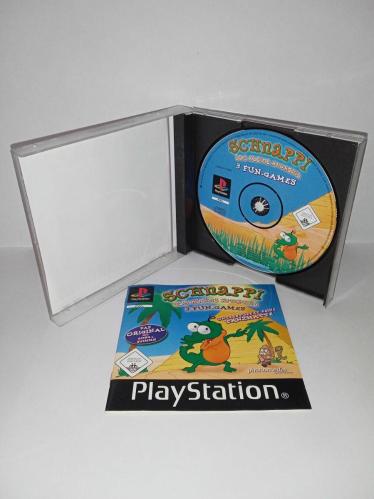 Ps1 oyun Schnappi 3 Fun Games PlayStation 1 - PAL. Schnappi das kleine krokodil. Orijinal. 2005. Kitapçık mevcut. Disk 10 üzerinden 9. Sorunsuz çalışıyor. Kutusunda birkaç çatlak var. NADİR Koleksiyonluk