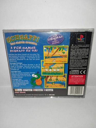 Ps1 oyun Schnappi 3 Fun Games PlayStation 1 - PAL. Schnappi das kleine krokodil. Orijinal. 2005. Kitapçık mevcut. Disk 10 üzerinden 9. Sorunsuz çalışıyor. Kutusunda birkaç çatlak var. NADİR Koleksiyonluk