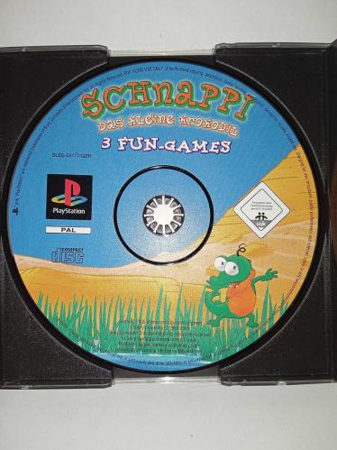 Ps1 oyun Schnappi 3 Fun Games PlayStation 1 - PAL. Schnappi das kleine krokodil. Orijinal. 2005. Kitapçık mevcut. Disk 10 üzerinden 9. Sorunsuz çalışıyor. Kutusunda birkaç çatlak var. NADİR Koleksiyonluk