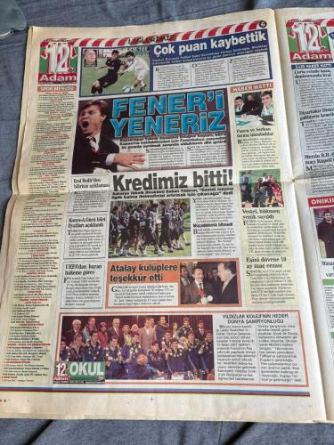 ONİKİNCİ ADAM SPOR GAZETESİ TURKISH NEWSPAPER - DOĞUM GÜNÜ HEDİYESİ  - TAM TAKIM EKSİKSİZ GAZETE -   7 NİSAN   2007 - ASLAN HAVLU ATTI: GALATASARAY KENDİ EVİNDE KAYSERİ ERCİYES'E YENİLDİ  - ELVEDA UMUT: CİMBOM ŞAMPİYONLUK ŞANSINI MUCİZELERE BIRAKTI  - BEKİR ZİHNİYET İSTİFA! DEFOL GİT CANAYDIN VE YÖNETİM  - ADNAN POLAT: SASA ILIC BU TAKIMA İHANET ETTİ  - PSG DÜŞERSE GALLARDO ASLAN OLACAK  - DERBİYE GELİRİM: ROBERTO CARLOS'TAN GALATASARAY MAÇI İÇİN YEŞİL IŞIK  - RICO PAŞA'DAN 600. MAÇINDA KUPA VE LİG SÖZÜ  - FENERLİ MİSİNİZ? CARLOS'UN MECİDİYEKÖY'E GELİŞ NEDENİNİ OKUYUN  - KREDİMİZ BİTTİ: SAKARYASPOR'DA DENİZLİ MAÇI ÖNCESİ KRİTİK VİRAJ  - 23 YILDIR ŞAMPİYONLUĞA HASRET TRABZON-  HAKAN ŞÜKÜR  - ENK GERETS  - BÜLENT KORKMAZ  - FIRAT AYDINUS  - SASA ILIC  - ROBERTO CARLOS  - AZİZ YILDIRIM  - ÖZHAN CANAYDIN  - ERTUĞRUL SAĞLAM  - EMRE AŞIK  - RİCARDİNHO  - JEAN TİGANA  - AYMAN ABDELAZİZ  - GALLARDO  - GÖKDENİZ KARADENİZ  - ÜMİT ÖZAT  - DELGADO  - BEKİR İRTEGÜN  - SUAT ATEŞDAĞLI  - TAYYAR SÜMEN