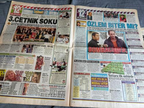ONİKİNCİ ADAM SPOR GAZETESİ TURKISH NEWSPAPER - DOĞUM GÜNÜ HEDİYESİ  - TAM TAKIM EKSİKSİZ GAZETE -   7 NİSAN   2007 - ASLAN HAVLU ATTI: GALATASARAY KENDİ EVİNDE KAYSERİ ERCİYES'E YENİLDİ  - ELVEDA UMUT: CİMBOM ŞAMPİYONLUK ŞANSINI MUCİZELERE BIRAKTI  - BEKİR ZİHNİYET İSTİFA! DEFOL GİT CANAYDIN VE YÖNETİM  - ADNAN POLAT: SASA ILIC BU TAKIMA İHANET ETTİ  - PSG DÜŞERSE GALLARDO ASLAN OLACAK  - DERBİYE GELİRİM: ROBERTO CARLOS'TAN GALATASARAY MAÇI İÇİN YEŞİL IŞIK  - RICO PAŞA'DAN 600. MAÇINDA KUPA VE LİG SÖZÜ  - FENERLİ MİSİNİZ? CARLOS'UN MECİDİYEKÖY'E GELİŞ NEDENİNİ OKUYUN  - KREDİMİZ BİTTİ: SAKARYASPOR'DA DENİZLİ MAÇI ÖNCESİ KRİTİK VİRAJ  - 23 YILDIR ŞAMPİYONLUĞA HASRET TRABZON-  HAKAN ŞÜKÜR  - ENK GERETS  - BÜLENT KORKMAZ  - FIRAT AYDINUS  - SASA ILIC  - ROBERTO CARLOS  - AZİZ YILDIRIM  - ÖZHAN CANAYDIN  - ERTUĞRUL SAĞLAM  - EMRE AŞIK  - RİCARDİNHO  - JEAN TİGANA  - AYMAN ABDELAZİZ  - GALLARDO  - GÖKDENİZ KARADENİZ  - ÜMİT ÖZAT  - DELGADO  - BEKİR İRTEGÜN  - SUAT ATEŞDAĞLI  - TAYYAR SÜMEN