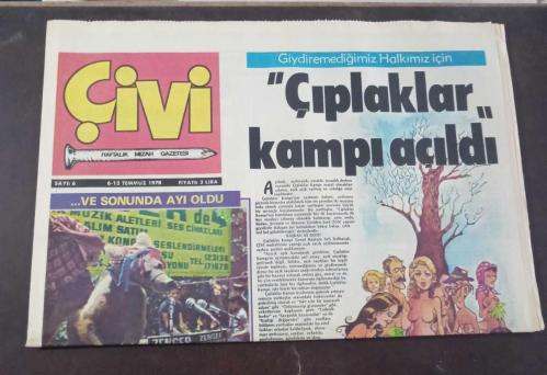 Çivi : Haftalık Mizah Gazetesi: Sayı 6 (6-12 Temmuz 1978): 