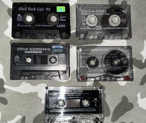 Karışık 5 adet kaset lotu rock