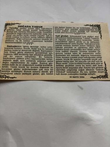 30 Mayıs 2006-Orijinal Takvim Yaprağı-Doğum Günü-Söz,Nişan,Nikâh,Düğün ve Önemli Günler Hediyesi-Bizim Anadolu Takvimleri-Ayet,Hadis (Hadis-i Şerif)-I.Balkan Savaşı sonu Londra Antlaşması(1913)-Melih,Ulviye-Doğada Yaşam