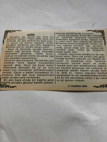 21 Haziran 2006-Orijinal Takvim Yaprağı-Doğum Günü-Söz,Nişan,Nikâh,Düğün ve Önemli Günler Hediyesi-Bizim Anadolu Takvimleri-Ayet,Hadis (İmam-ı Azam(r.a.))-Soyadı Kanunu Kabul Edildi(1934)-Tahir,Abide-Azim