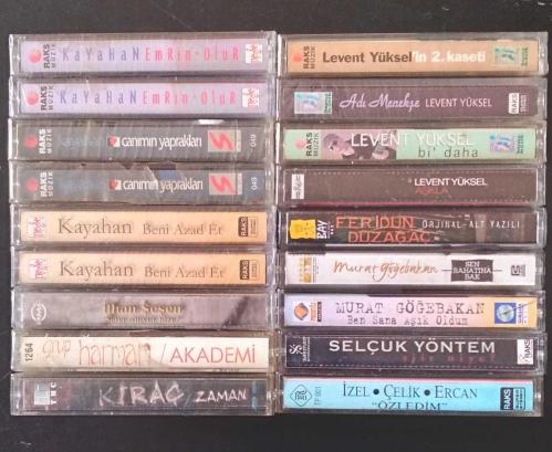 18 adet Pop Rock Kaset (Çoğu Jelatininde sıfır)