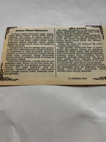 22 Haziran 2006-Orijinal Takvim Yaprağı-Doğum Günü-Söz,Nişan,Nikâh,Düğün ve Önemli Günler Hediyesi-Bizim Anadolu Takvimleri-Ayet,Hadis (Hadis-i Şerif)-Erzurumlu İbrahim Hakkı'nın Hazretlerinin vefatı(1780)-Abbas,Adile-Sultan İkinci Süleyman-Bill Gates