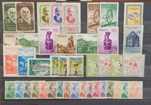 1956 YILI MUHTELİF DAMGASIZ SERİLER KATALOG 1390 TL