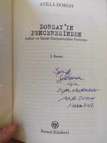 Dorsay'ın Penceresinden Kültür ve Sanat Dünyamızdan Portreler İMZALI İTHAFLI