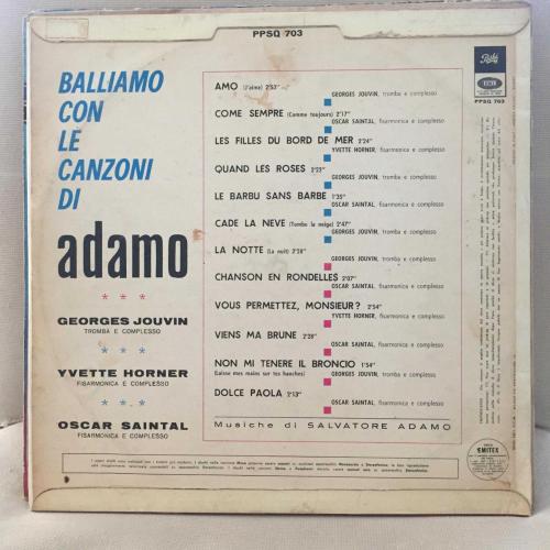G. Jouvin, Y Horner, O Saintal - Balliamo Con Le Canzoni Di Adamo / Italy 19?? / LP / *Pop*