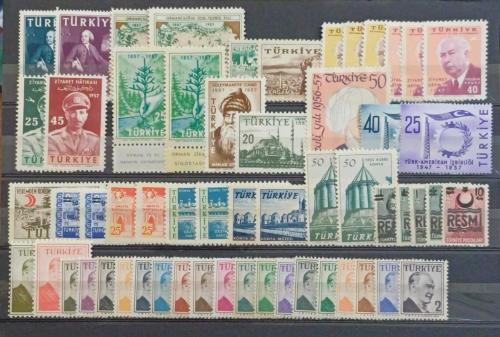 1957 YILI MUHTELİF DAMGASIZ SERİLER KATALOG 520 TL