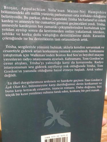 TOM GORDON'a AŞIK OLAN KIZ .. The Girl Who Loved Tom Gordon ©1999.. Stephen King.. (İLK baskı-2000).. şömiz kapak