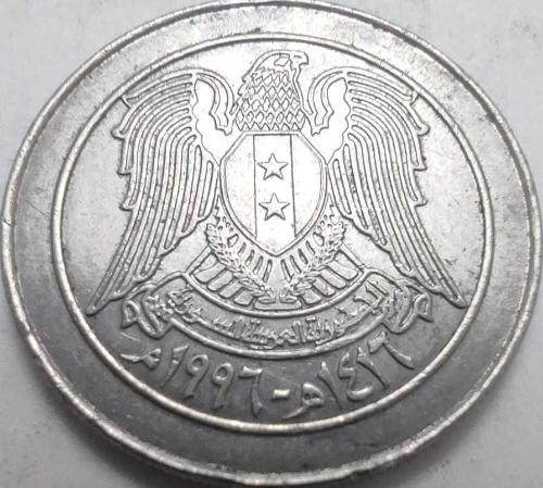 Suriye 1996 10 Pound (Lira) - Palmira Antik Kenti ve Kraliçe Zenobia Temalı, Paslanmaz Çelik Koleksiyon Para