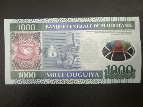 Moritanya 1.000 Ouguiya 2014. Polimer. Çil. 1000