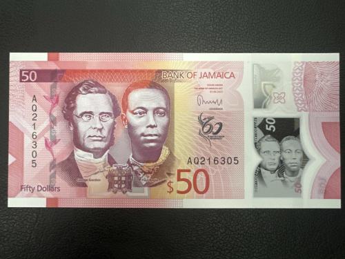 Jamaika 50 Dolar 2022. Polimer. Çil.