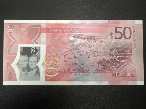 Jamaika 50 Dolar 2022. Polimer. Çil.