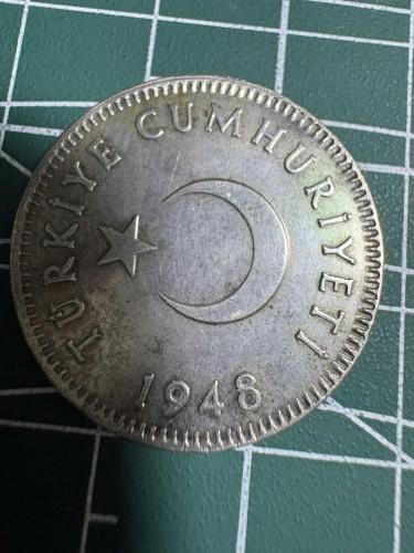 1948 1 LİRA GÜMÜŞ 7.45 GR.