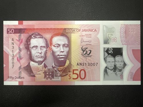 Jamaika 50 Dolar 2022. Polimer. Çil.