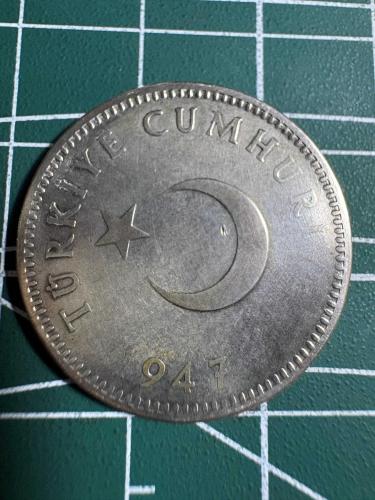 1947 1 LİRA GÜMÜŞ 7.45 GR.