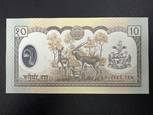 Nepal 10 Rupi. Polimer. Çil.