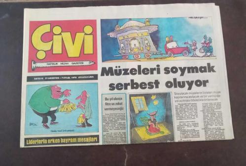 Çivi : Haftalık Mizah Gazetesi: Sayı 14 (31 Ağustos - 7 Eylül 1978): 