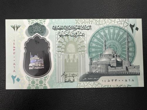 Mısır 20 Pound. Polimer. Çil.
