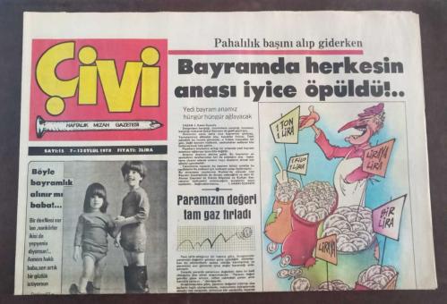 Çivi : Haftalık Mizah Gazetesi: Sayı 15 (7-13 Eylül 1978): 