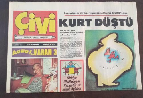 Çivi - Haftalık Mizah Gazetesi: Sayı 19 (4-11 Ekim 1978): 