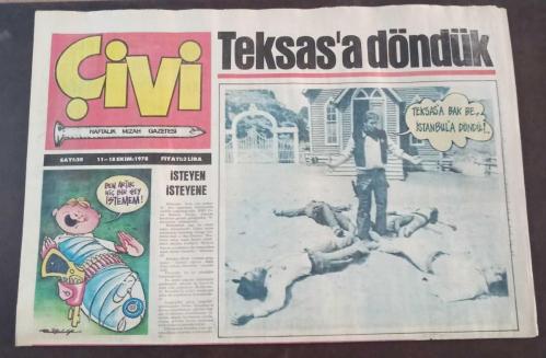Çivi - Haftalık Mizah Gazetesi: Sayı 20 (11-18 Ekim 1978): 
