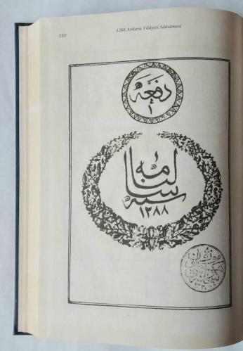 ANKARA VİLAYETİ SALNAMESİ Ankara - Kayseri - Kırşehir - Yozgat - Çorum, 1288 - 1325 [1871 - 1907], Cilt: 1 - 13 [TAM TAKIM]