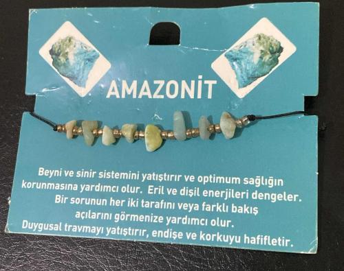 AMAZONİT DOĞAL TAŞ BİLEKLİK