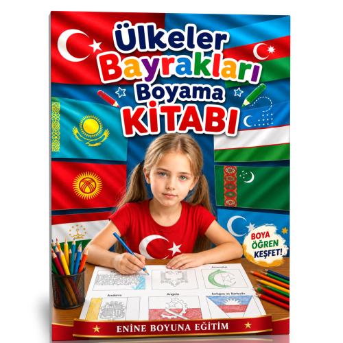 Ülkeler Bayrakları Boyama Kitabı