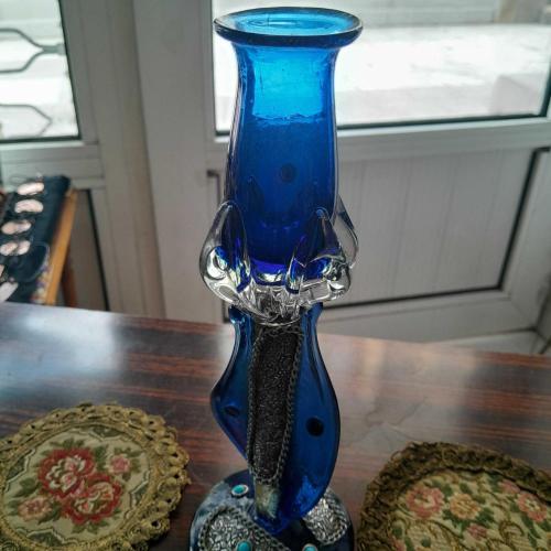 Antika Kobalt Cam Mumluk