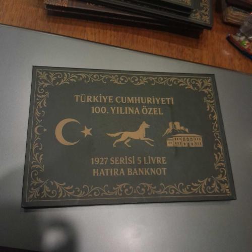 1927 Yılı 5 Livre Hatıra Banknot – 24 Ayar Altın Kaplama