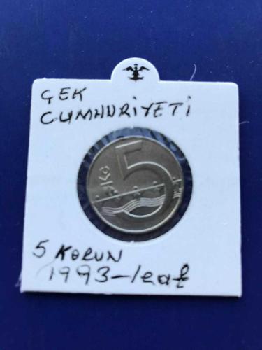 ÇEK CUMHURİYETİ 5 KORUN 1993-LEAF (KAPAMALI)