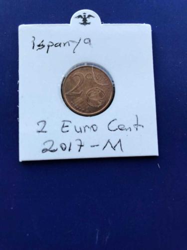 İSPANYA 2 EURO CENT - 2017-M (KAPAMALI)