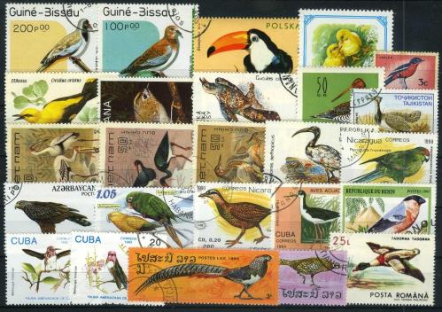 LOT.4 » Koleksiyon Pulları,25 Çeşit Damgalı Kuş Konulu Pullar,Kia-112