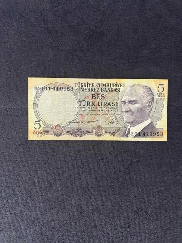 B01 Seri 5 Lira