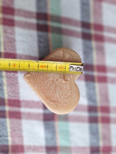 Dekoratif  kalp mum - kokusuz - Ölçüler Fotoda