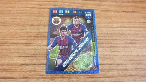 2020 Panini FIFA 365 Sergi Roberto / Jordi Alba Dynamic Duo Kart No:372