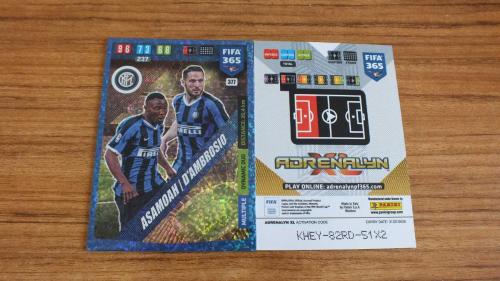 2020 Panini FIFA 365 Kwadwo Asamoah / Danilo D'Ambrosio Dynamic Duo Kart No:377
