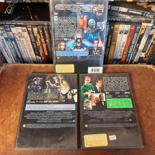 BATMAN VE ROBIN - BATMAN FOREVER - BATMAN RETURNS -  3 ADET DVD  - ORJINAL BANDROLLU
