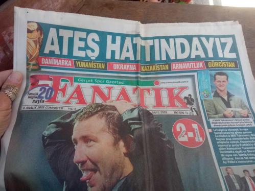 Fanatik Gazetesi -  6 Aralık 2003 ( Sadece 4 sayfadır)