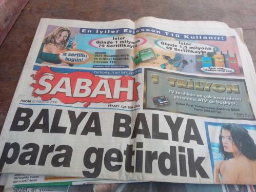 Sabah Gazetesi -  20 Ağustos 2000