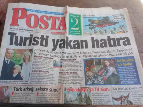 Posta Gazetesi -  25 Eylül 2003