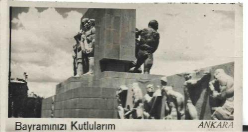 Ankara Kızılay Güven Anıtı Bayram Kartı ( 8 X 4.5cm)