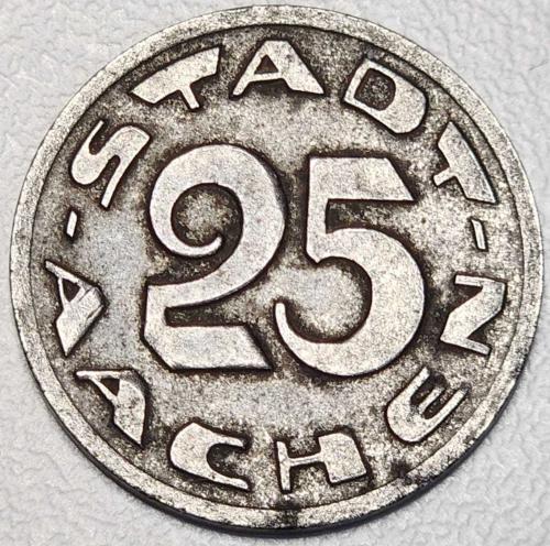 ( NOTGELD ) 1920 - WEIMAR CUMHURİYETİ / Aachen şehri - 25 Pfennigs (ÇOK ÇOK TEMİZ)